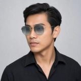 Kính mát Rayban Hexagonal RB3548N 91233M - Vàng Arista bóng, tròng xanh dương chuyển xám