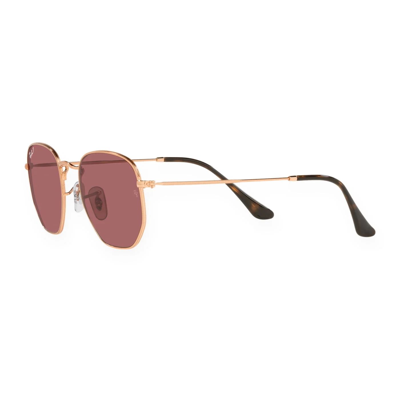 Kính mát Rayban Hexagonal RB3548N 9202AF - Vàng hồng bóng, tròng tím phân cực