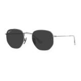 Kính mát Rayban Hexagonal RB8148 920948 - Bạc bóng, tròng đen phân cực
