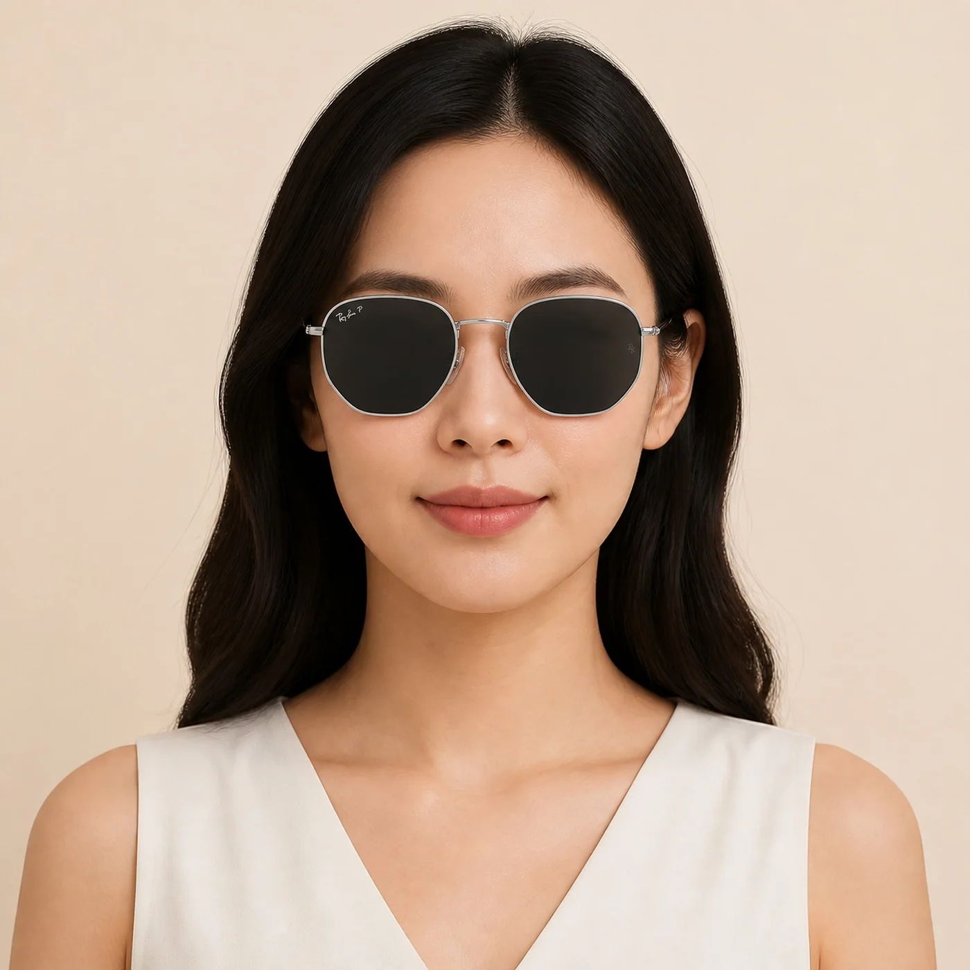 Kính mát Rayban Hexagonal RB8148 920948 - Bạc bóng, tròng đen phân cực