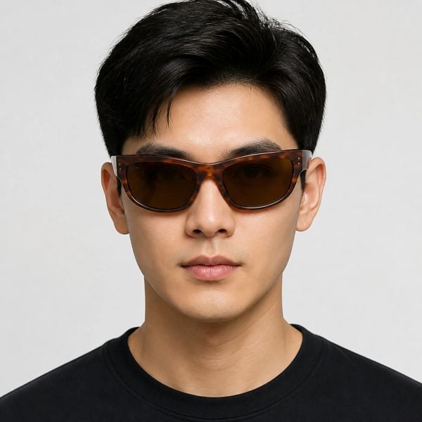 Kính mát Rayban Mega Balorama RB2289 954/33 - Nâu đồi mồi sọc bóng, tròng nâu B-15
