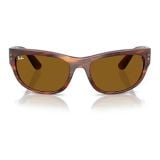 Kính mát Rayban Mega Balorama RB2289 954/33 - Nâu đồi mồi sọc bóng, tròng nâu B-15