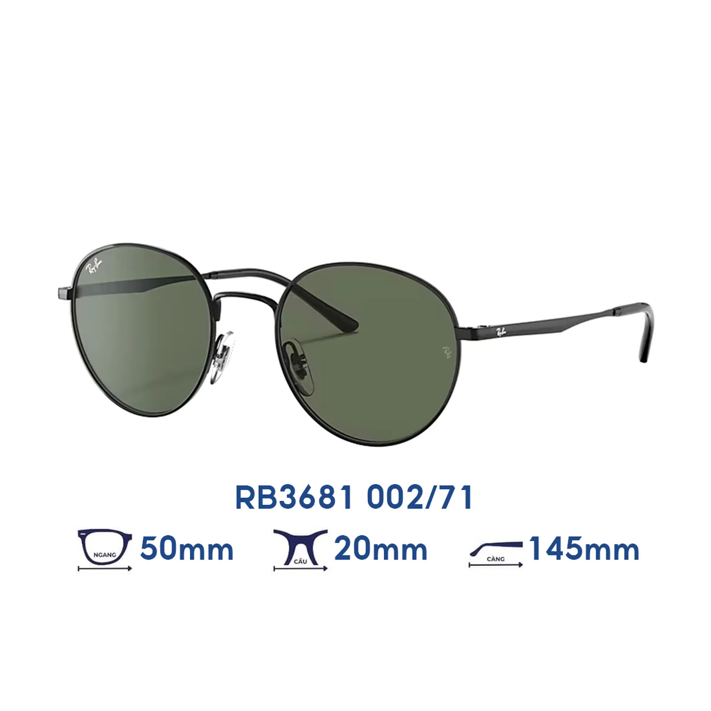 Kính mát Rayban RB3681 002/71 | Liên Sơn – Liên Sơn Optical Store