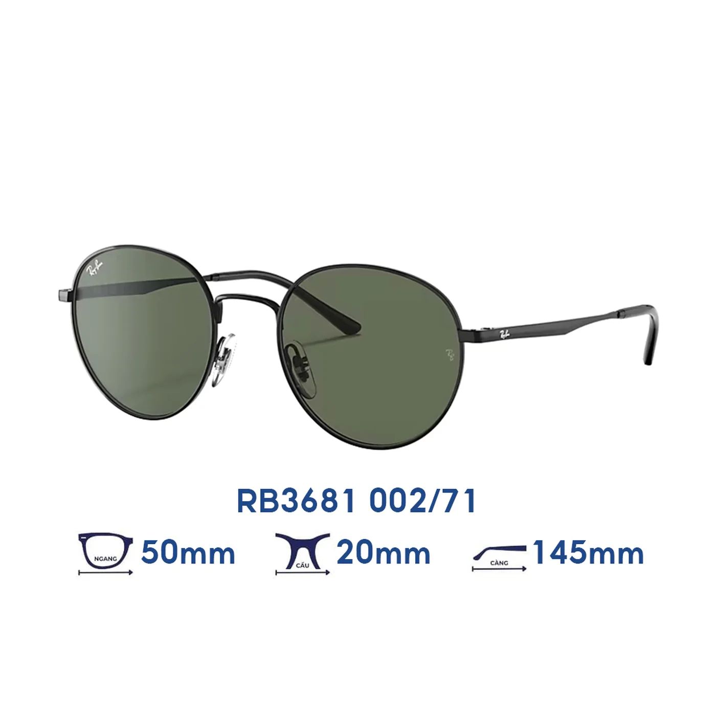 Kính mát Rayban RB3681 002/71 | Liên Sơn