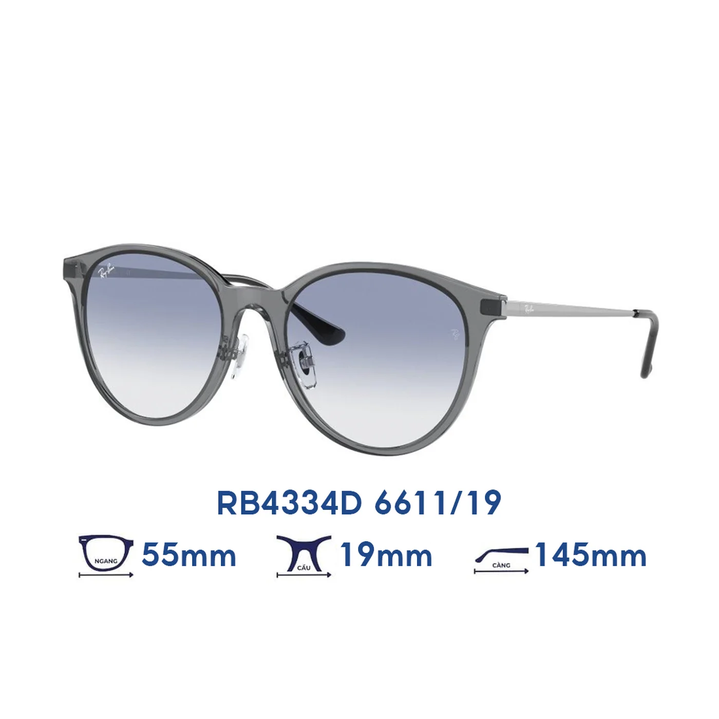 Kính mát Rayban RB4334D 6611/19 | Liên Sơn – Liên Sơn Optical Store