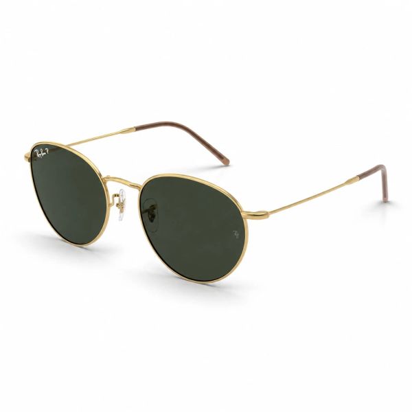 Kính mát Rayban Round Reverse RBR0103S 001/83 - Vàng Arista bóng, tròng xanh lá đậm phân cực