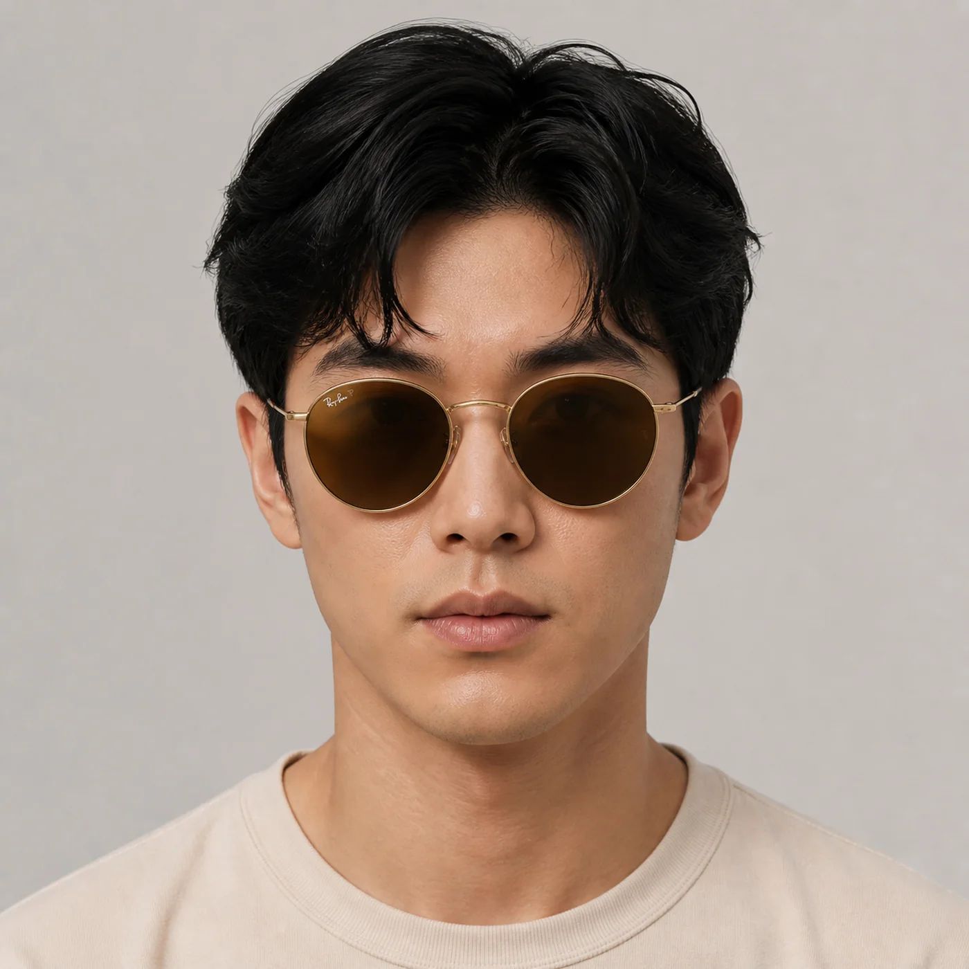 Kính mát Rayban Round Reverse RBR0103S 001/CB - Vàng Arista bóng, tròng nâu chuyển sắc