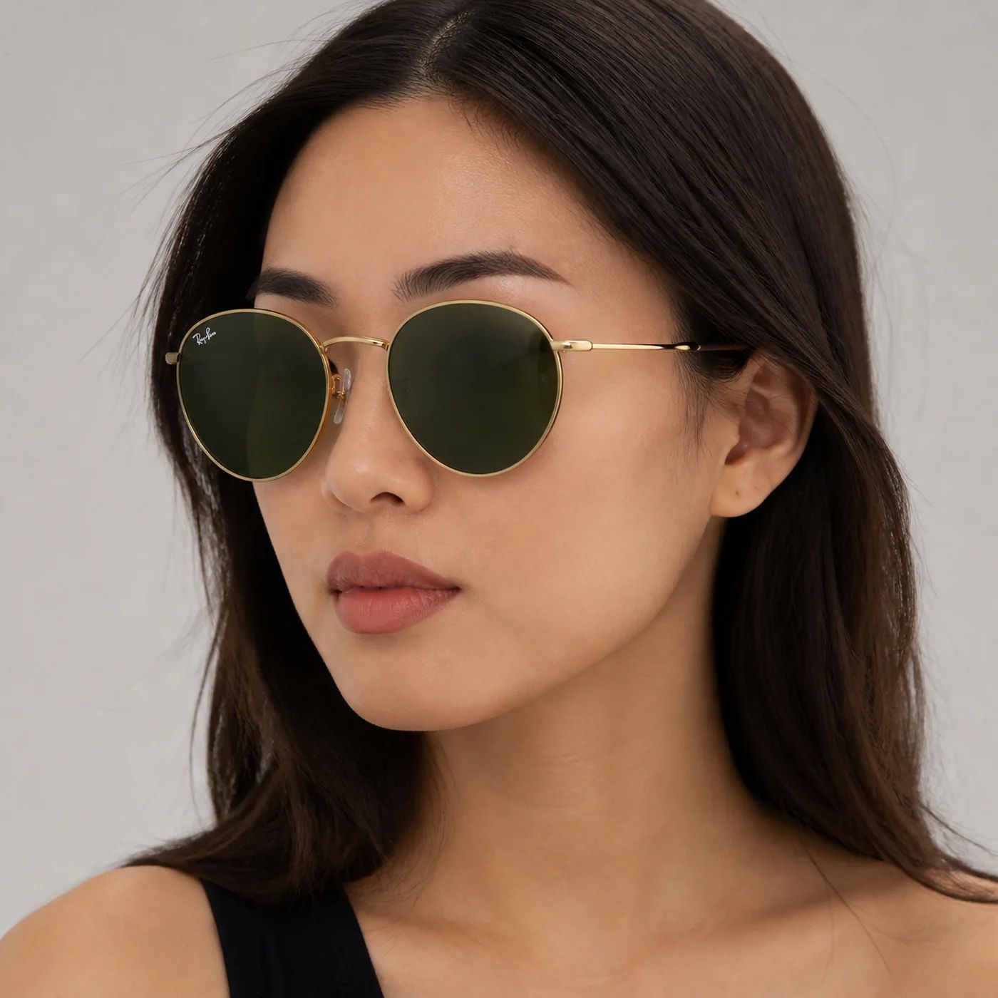 Kính mát Rayban Round Reverse RBR0103S 001/VR - Vàng Arista bóng, tròng xanh lá đậm G-15