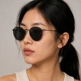Kính mát Rayban Round Reverse RBR0103S 002/GR - Đen bóng, tròng xám đậm
