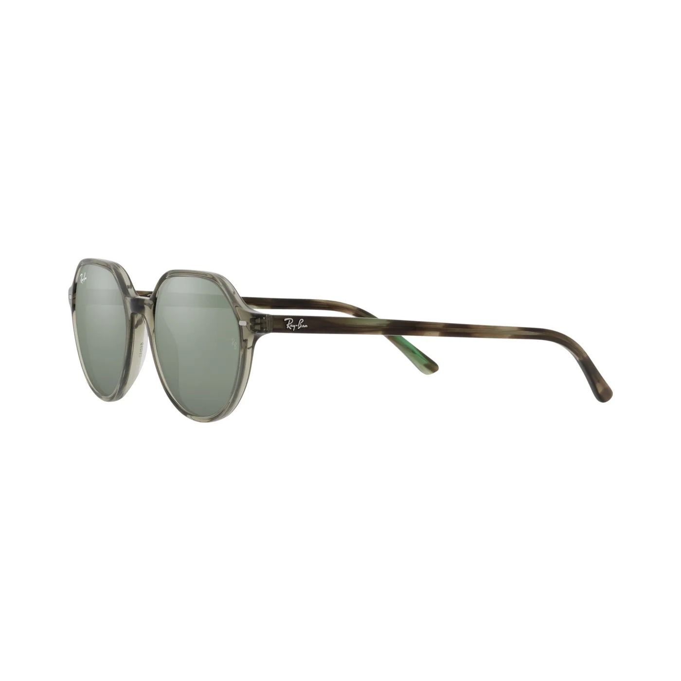 Kính mát Rayban Thalia RB2195F 66355C - Xanh lá trong suốt, tròng xám tráng gương