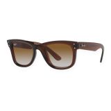Kính mát Rayban Wayfarer Reverse RBR0502S 6709CB - Nâu trong suốt, tròng nâu chuyển sắc
