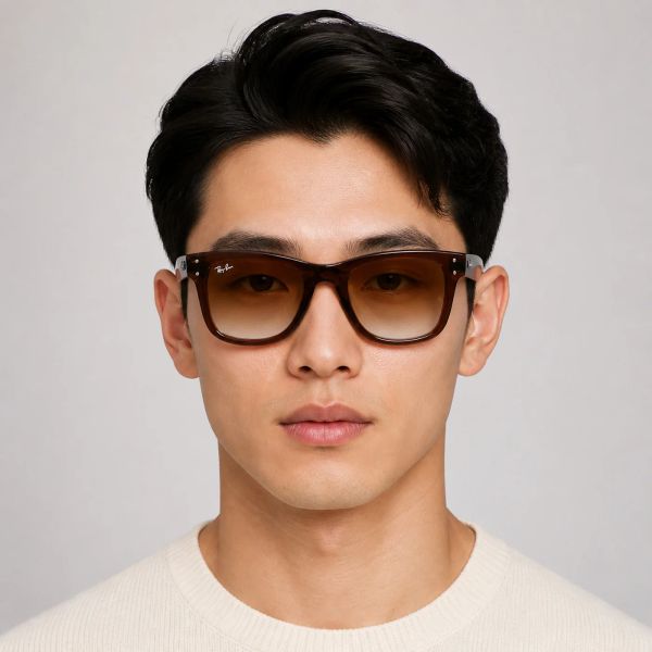 Kính mát Rayban Wayfarer Reverse RBR0502S 6709CB - Nâu trong suốt, tròng nâu chuyển sắc