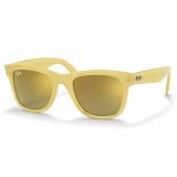 Kính mát Rayban Wayfarer Reverse RBR0502S 68215A - Vàng opal mờ, tròng nâu tráng gương vàng