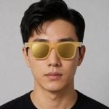 Kính mát Rayban Wayfarer Reverse RBR0502S 68215A - Vàng opal mờ, tròng nâu tráng gương vàng