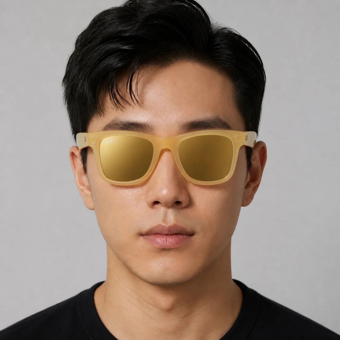 Kính mát Rayban Wayfarer Reverse RBR0502S 68215A - Vàng opal mờ, tròng nâu tráng gương vàng