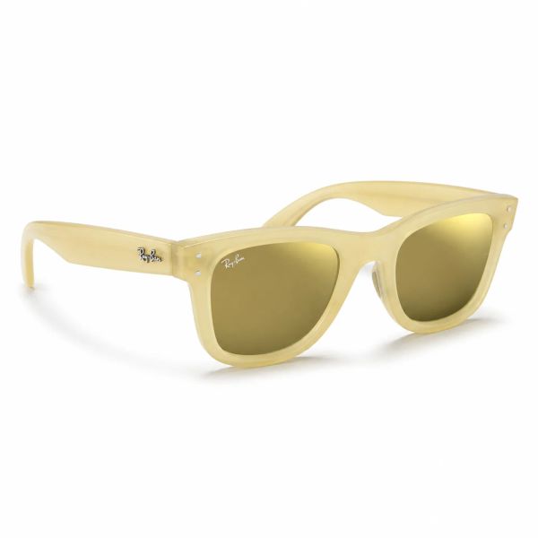 Kính mát Rayban Wayfarer Reverse RBR0502S 68215A - Vàng opal mờ, tròng nâu tráng gương vàng