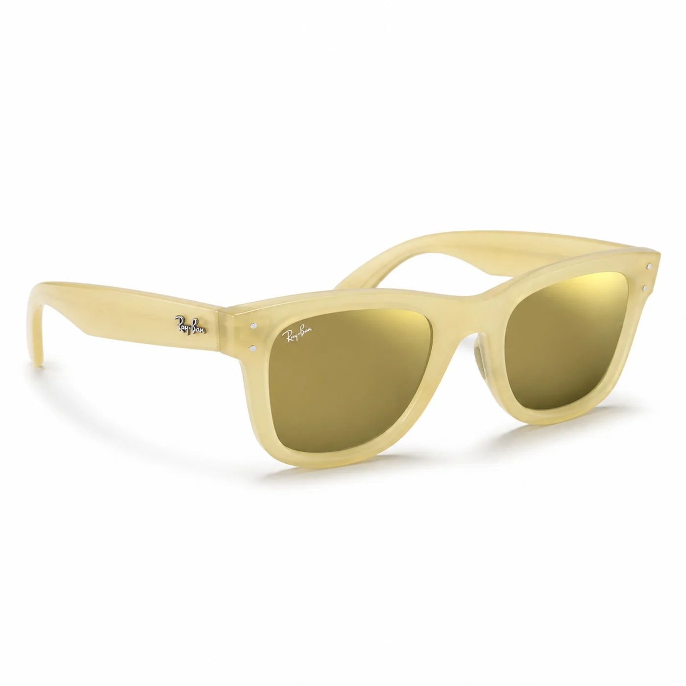 Kính mát Rayban Wayfarer Reverse RBR0502S 68215A - Vàng opal mờ, tròng nâu tráng gương vàng