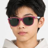 Kính mát trẻ em Rayban Junior RJ9077S 719271 - Hồng cánh sen phối cao su xanh da trời