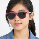 Kính mát trẻ em Rayban Junior RJ9077S 719271 - Hồng cánh sen phối cao su xanh da trời