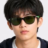 Kính mát trẻ em Rayban Junior RJ9077S 719371 - Đen phối cao su xanh lá