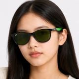 Kính mát trẻ em Rayban Junior RJ9077S 719371 - Đen phối cao su xanh lá