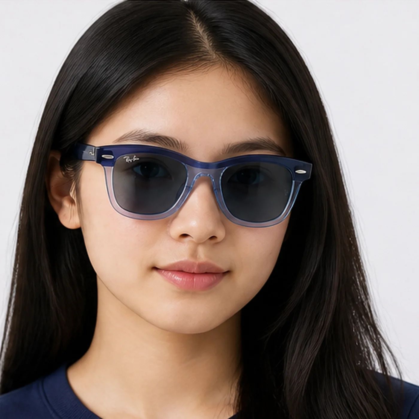 Kính mát trẻ em Rayban Junior RJ9140SF 721280 - Xanh dương phối xanh dương trong suốt