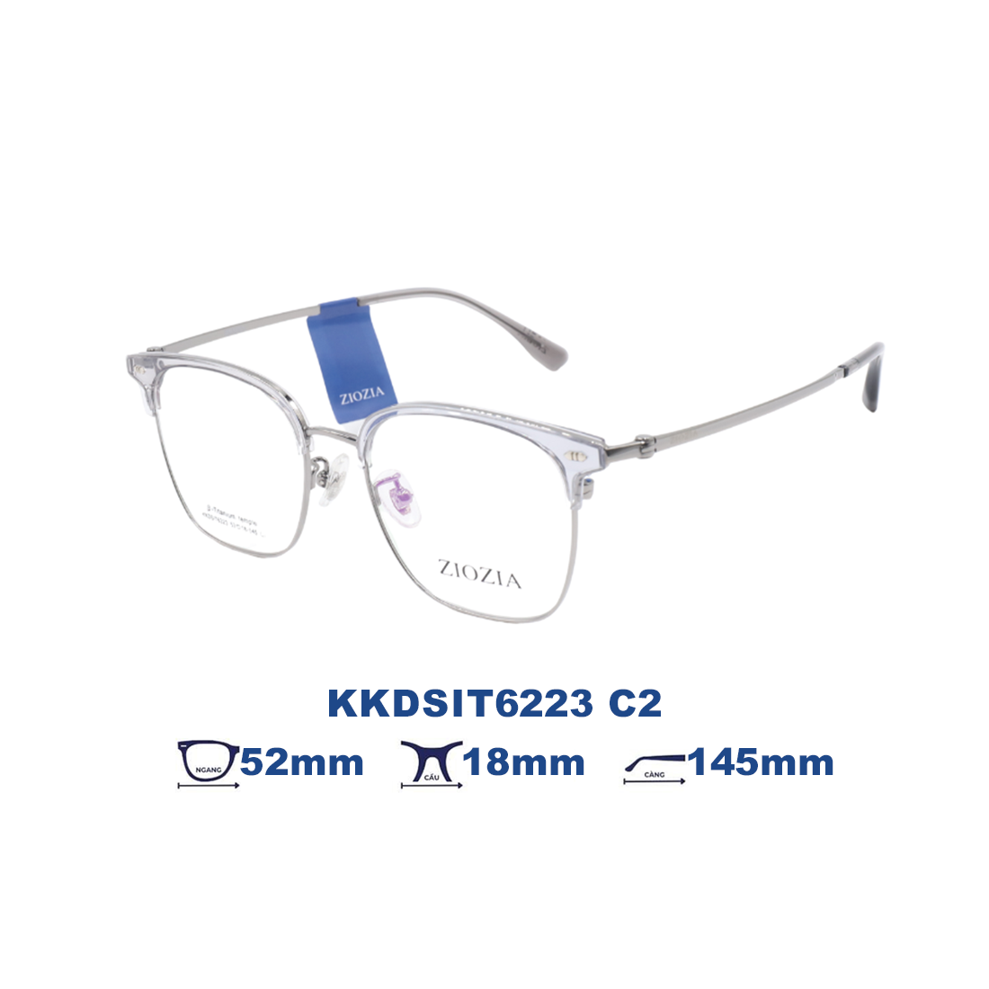  Gọng kính Ziozia KKDSIT6223 C2 