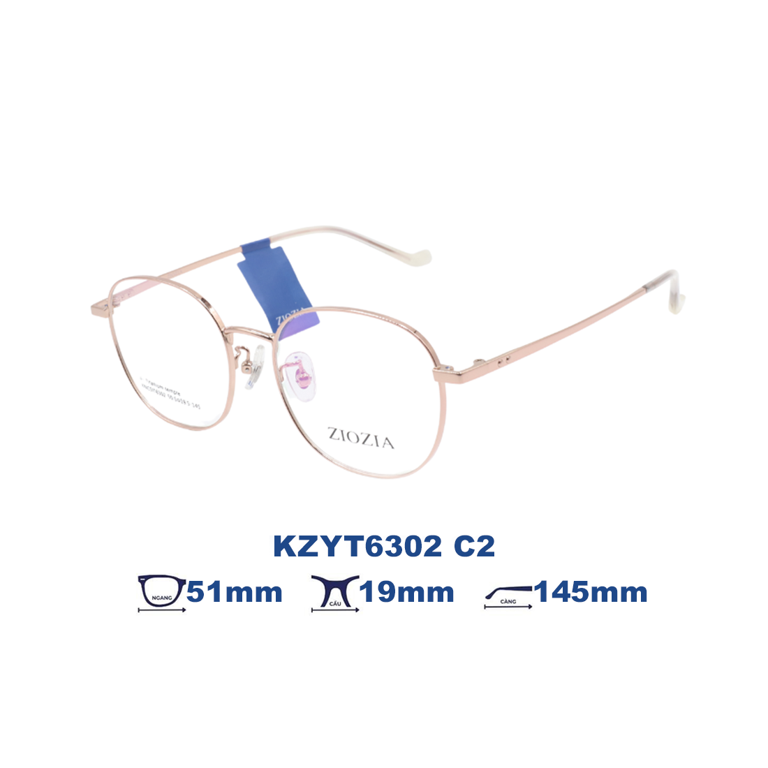  Gọng kính Ziozia KKNCSIT6302 C2 