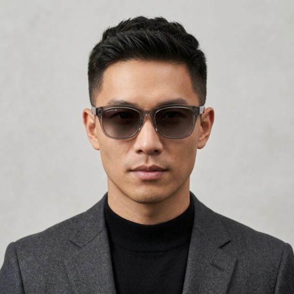 Kính mát Lacoste L6066SLB 035 – người mẫu đeo kính