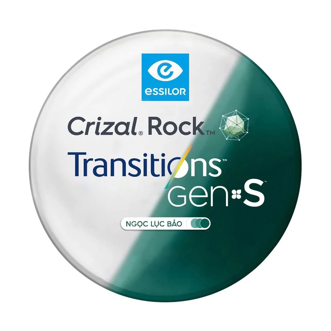 Tròng kính đơn tròng đổi màu Essilor Gen S với 8 màu thời trang váng Crizal