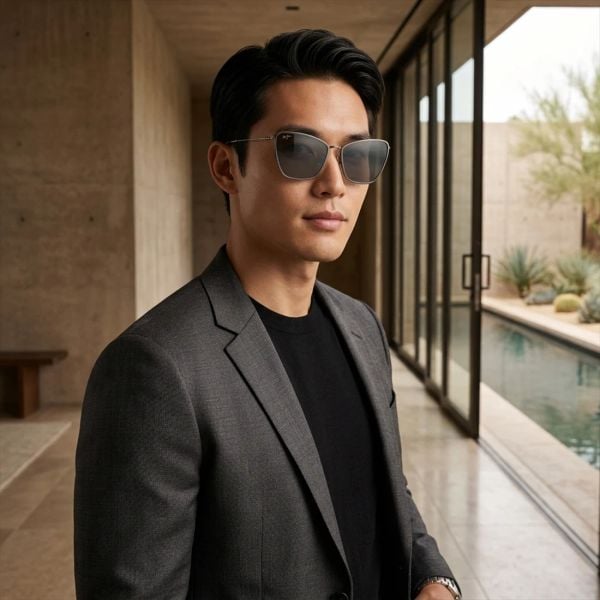 Kính mát MAUI JIM MJ823 02D-GS – người mẫu đeo kính