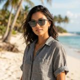 Kính mát MAUI JIM MJ654 14 – người mẫu đeo kính