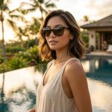 Kính mát MAUI JIM MJ744 10-HS-UTD – người mẫu đeo kính