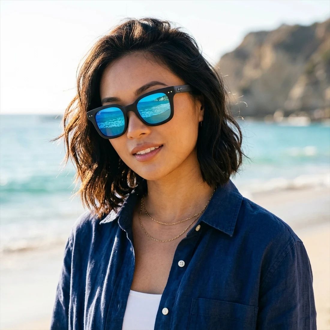Kính mát MAUI JIM MJ822 2M-RM – người mẫu đeo kính