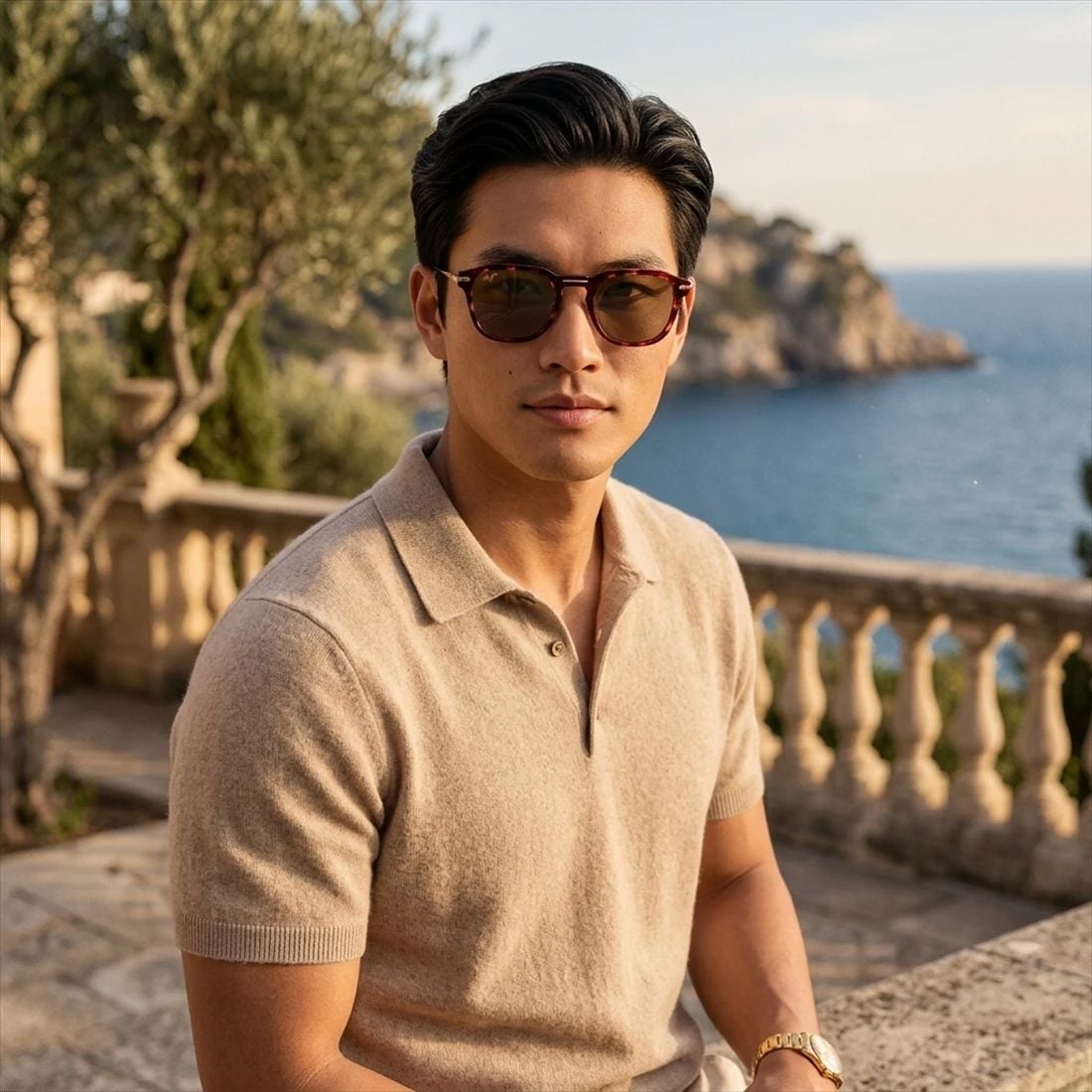 Kính mát MAUI JIM MJ837 10-H – người mẫu đeo kính