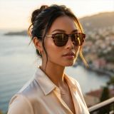 Kính mát MAUI JIM MJ837 10-H – người mẫu đeo kính