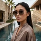 Kính mát MAUI JIM MJ843 24A-HS – người mẫu đeo kính