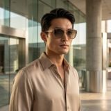 Kính mát MAUI JIM MJ843 24A-HS – người mẫu đeo kính