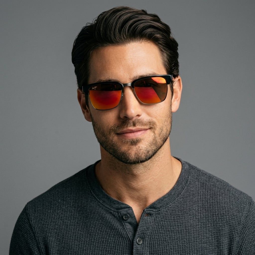 Kính mát MAUI JIM Kawika MJ257 17C-RM – người mẫu đeo kính