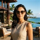 Kính mát MAUI JIM Olili MJ330 10-HS – người mẫu đeo kính