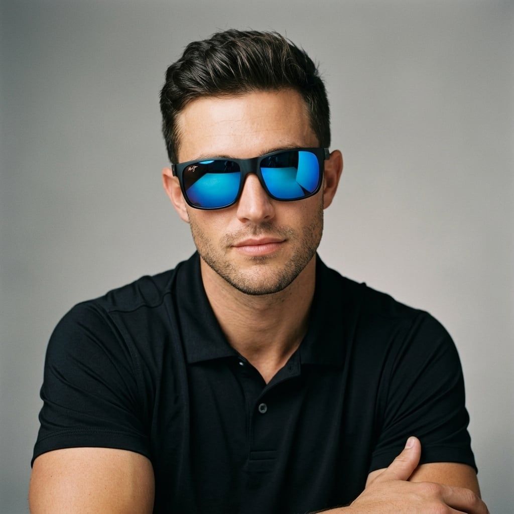 Kính mát MAUI JIM Red Sands MJ432N 2M – người mẫu đeo kính