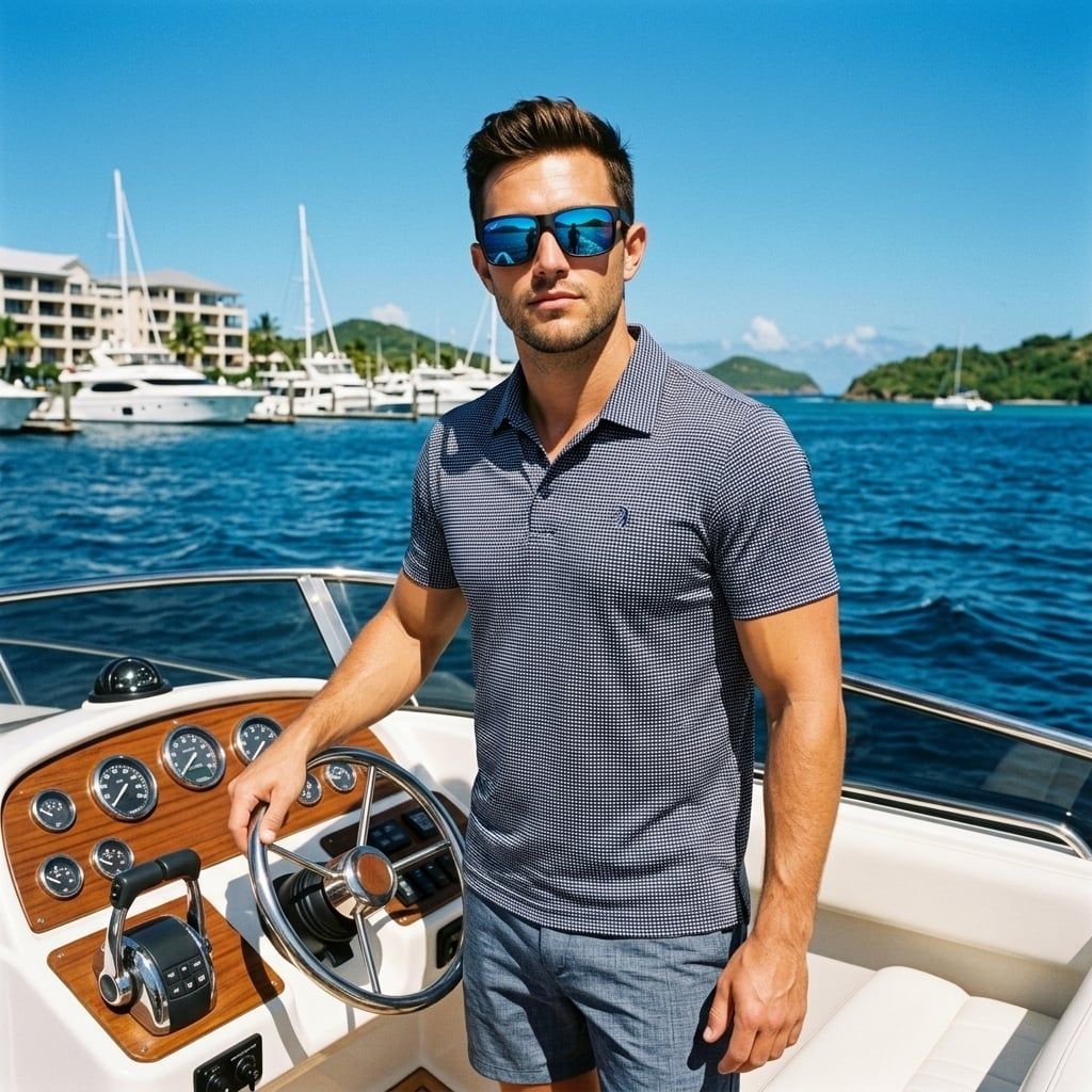 Kính mát MAUI JIM Red Sands MJ432N 2M – người mẫu đeo kính