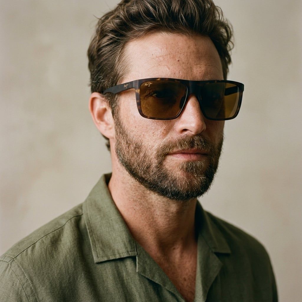 Kính mát MAUI JIM Honokalani MJ455 10-H – người mẫu đeo kính