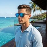 Kính mát MAUI JIM Honokalani MJ455 14-B – người mẫu đeo kính