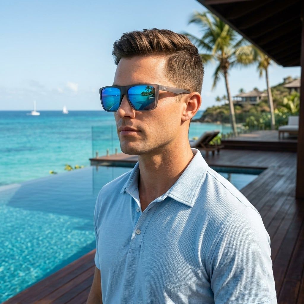 Kính mát MAUI JIM Honokalani MJ455 14-B – người mẫu đeo kính