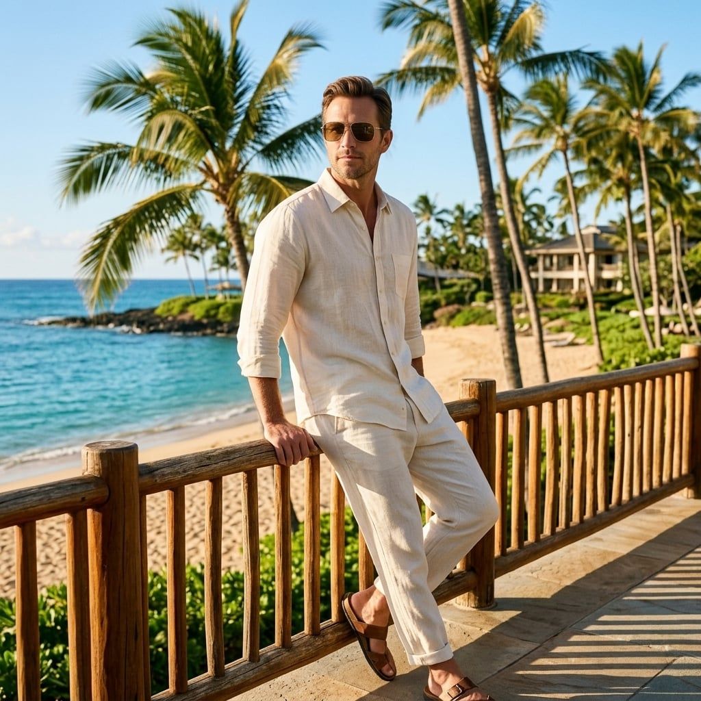Kính mát MAUI JIM Beaches MJ541N 16A-H – người mẫu đeo kính