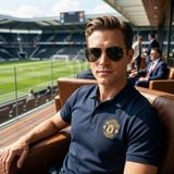 Kính mát MAUI JIM Fair Winds Manchester United MJ554 16UTD – người mẫu đeo kính