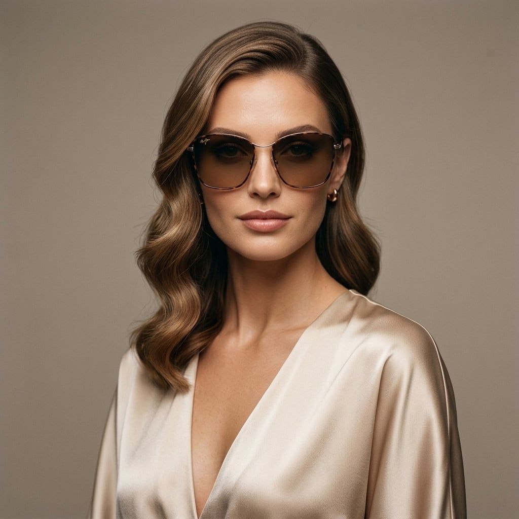 Kính mát MAUI JIM Tiger Lily MJ561 10-HS – người mẫu đeo kính