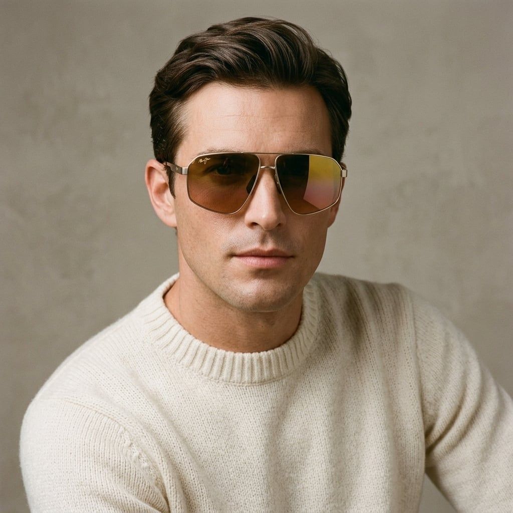 Kính mát MAUI JIM Keawawa MJ620 16-DGS – người mẫu đeo kính