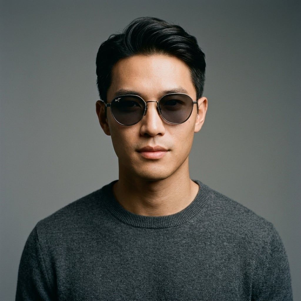 Kính mát MAUI JIM Kaulana Asian Fit MJ627 02-HTS – người mẫu đeo kính